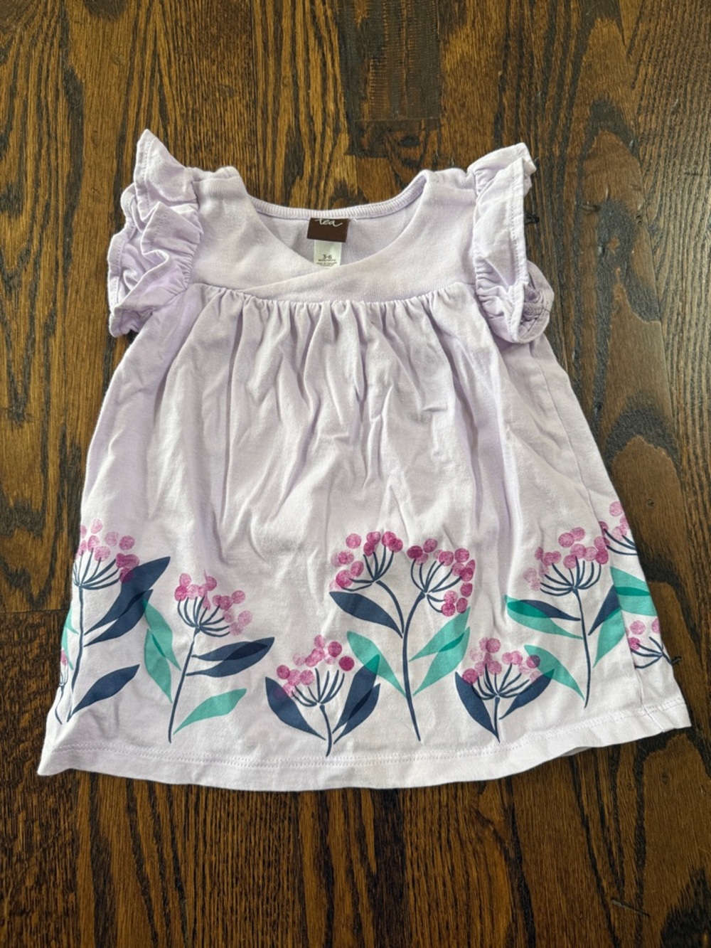 Tea Collection Lavender Floral Casual Dress
